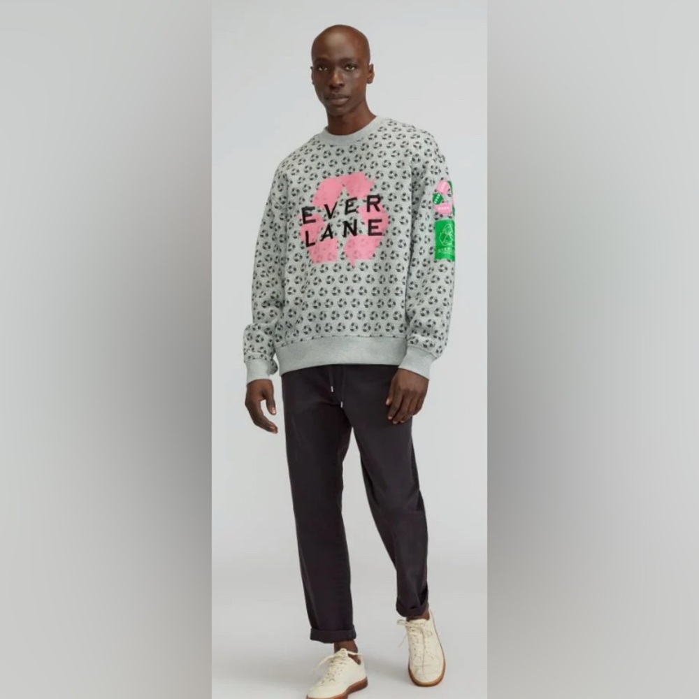 Everlane Men’s Retrack Crewneck Sweatshirt, sz L - Picture 2 of 5